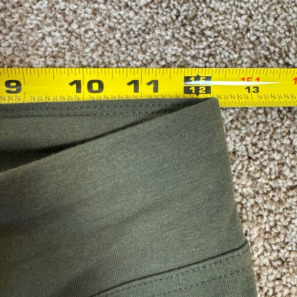 HUE NWT Women's Size Small Cotton Blackout Army Green Leggings Casual Comfort - Picture 7 of 10